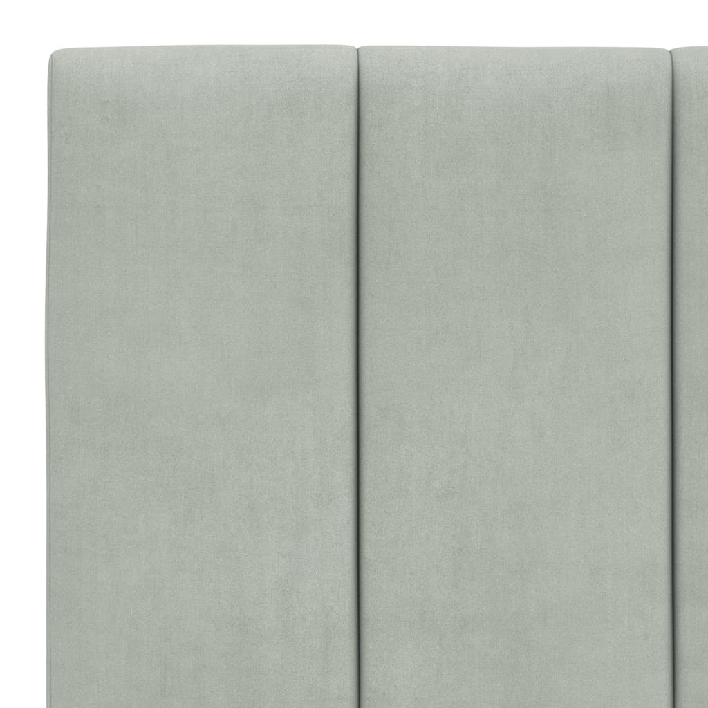vidaXL Pat cu saltea, gri deschis, 100x200 cm, catifea vidaXL Pat cu saltea, gri deschis, 100x200 cm, catifea