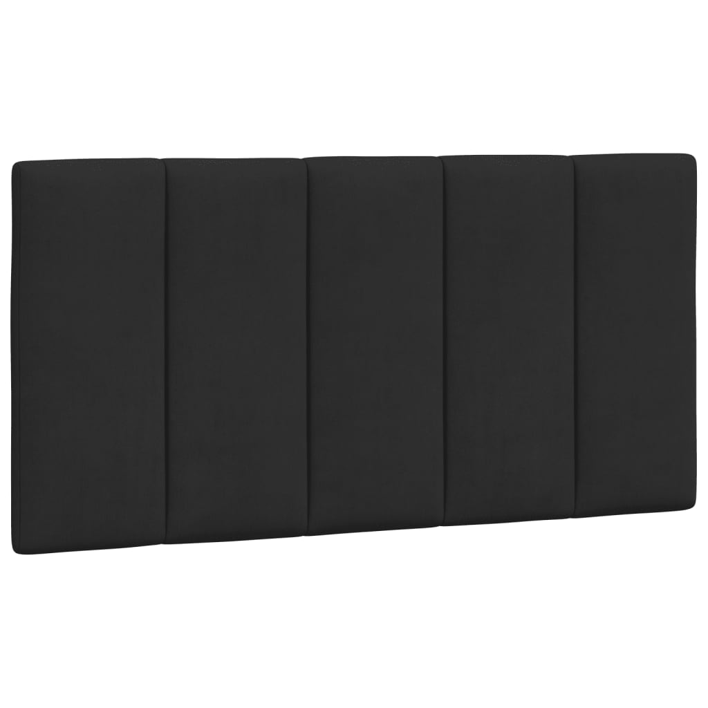 vidaXL Pat cu saltea, negru, 100x200 cm, catifea