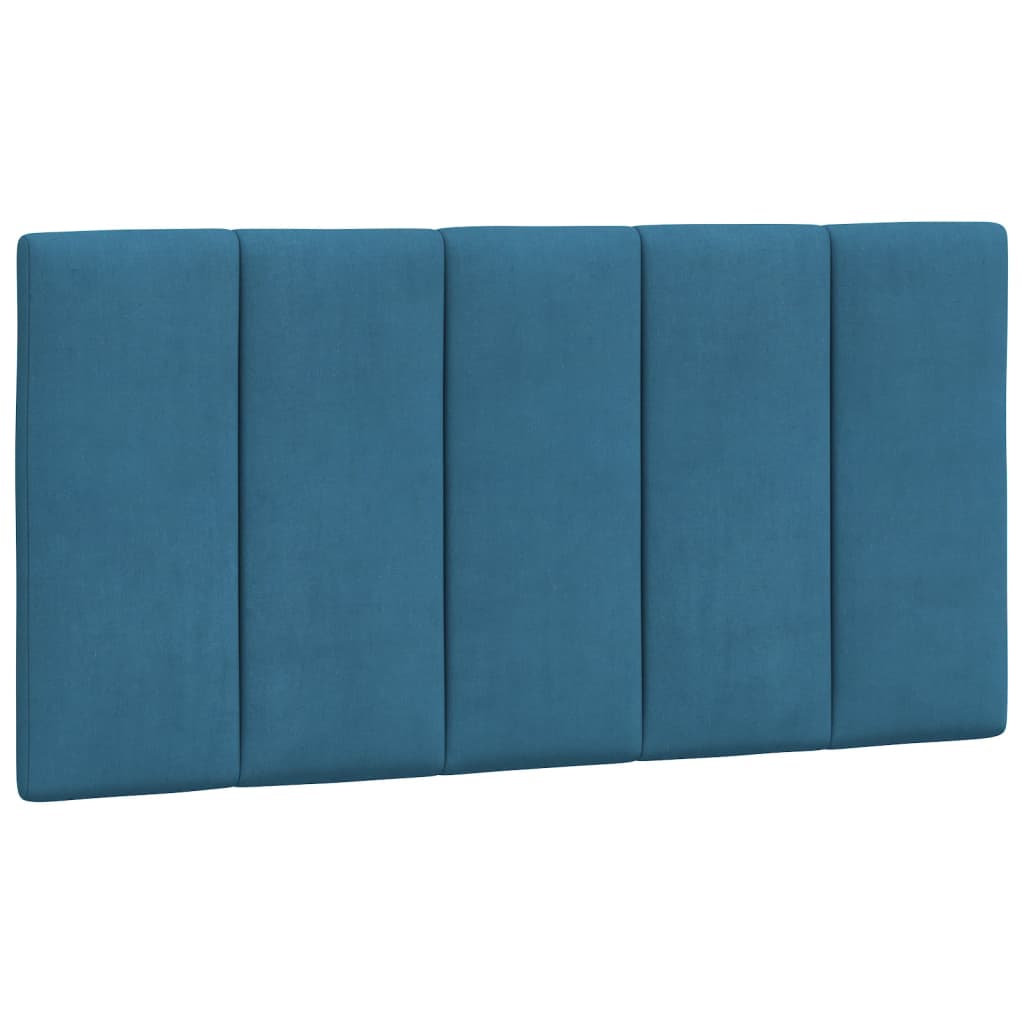 vidaXL Pat cu saltea, albastru, 100x200 cm, catifea vidaXL Pat cu saltea, albastru, 100x200 cm, catifea