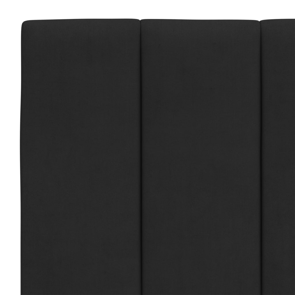 vidaXL Pat cu saltea, negru, 120x200 cm, catifea
