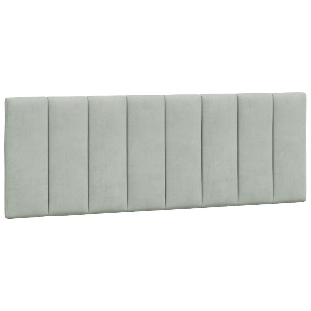 vidaXL Pat cu saltea, gri deschis, 140x190 cm, catifea