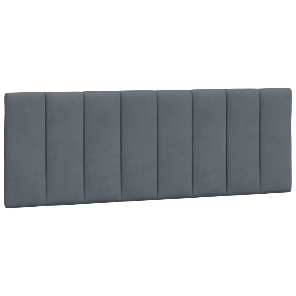 vidaXL Pat cu saltea, gri închis, 140x190 cm, catifea