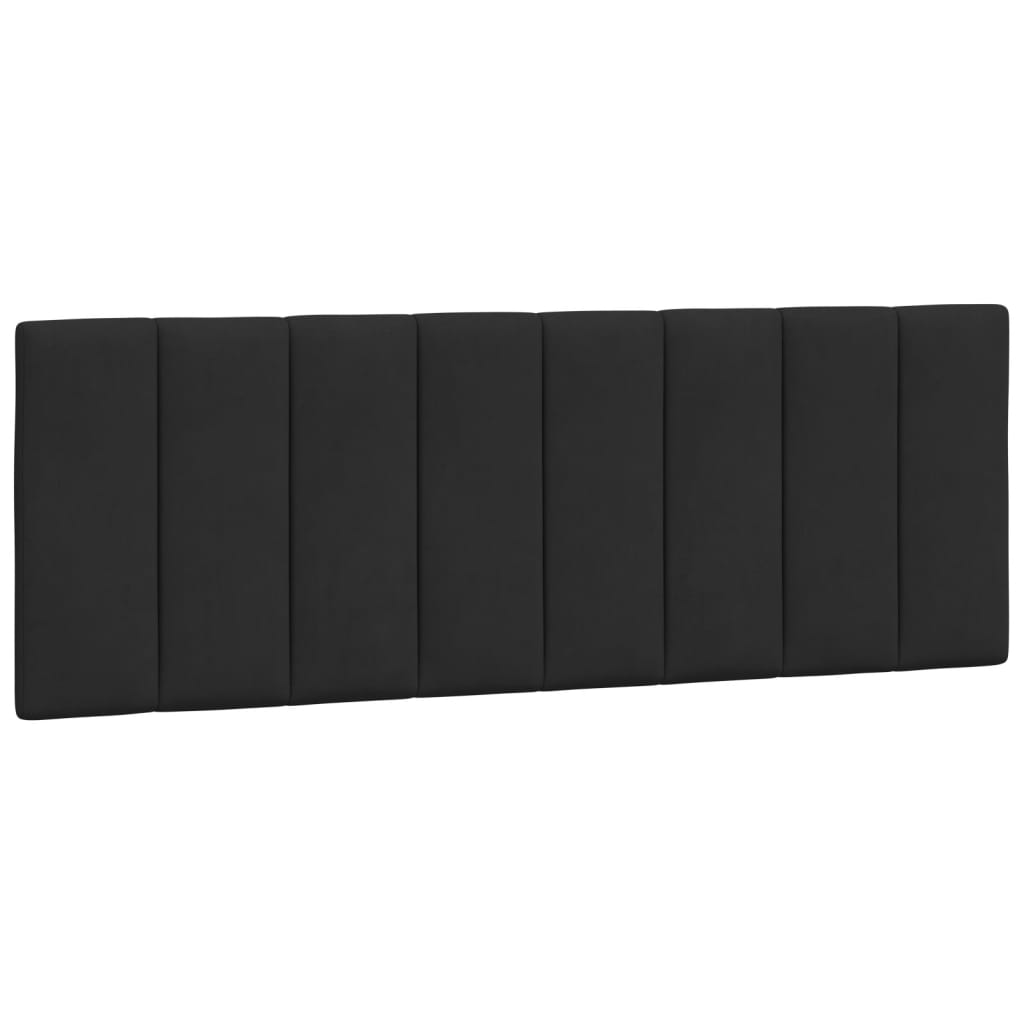 vidaXL Pat cu saltea, negru, 140x190 cm, catifea