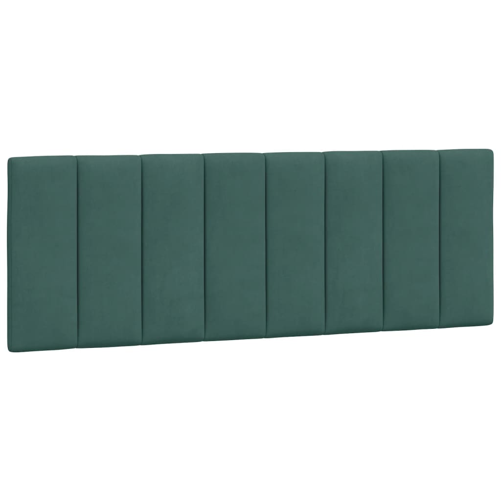 vidaXL Pat cu saltea, verde închis, 140x190 cm, catifea