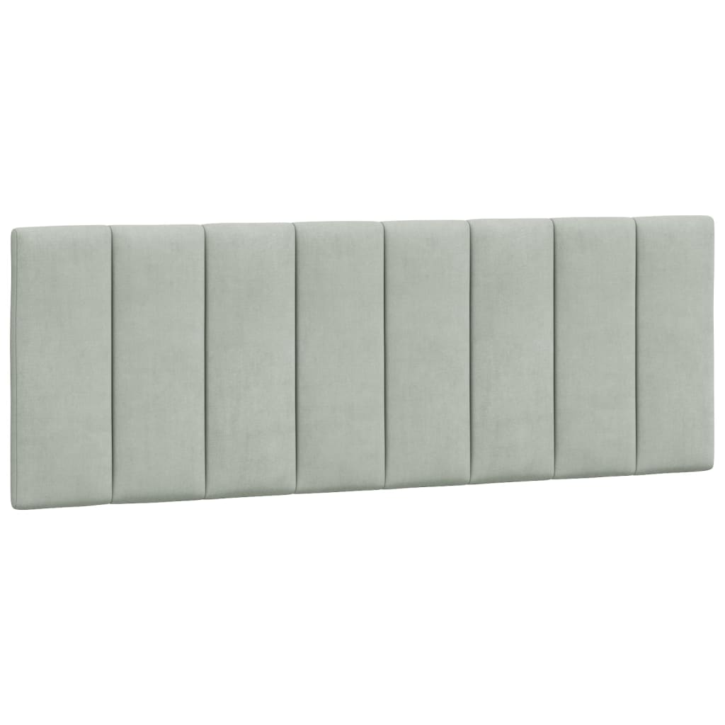 vidaXL Pat cu saltea, gri deschis, 140x200 cm, catifea vidaXL Pat cu saltea, gri deschis, 140x200 cm, catifea