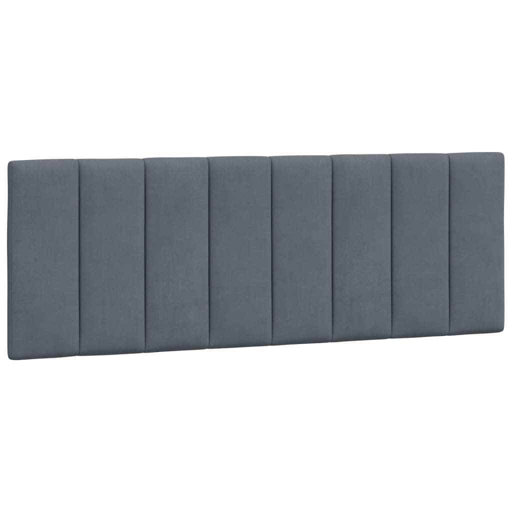 vidaXL Pat cu saltea, gri închis, 140x200 cm, catifea
