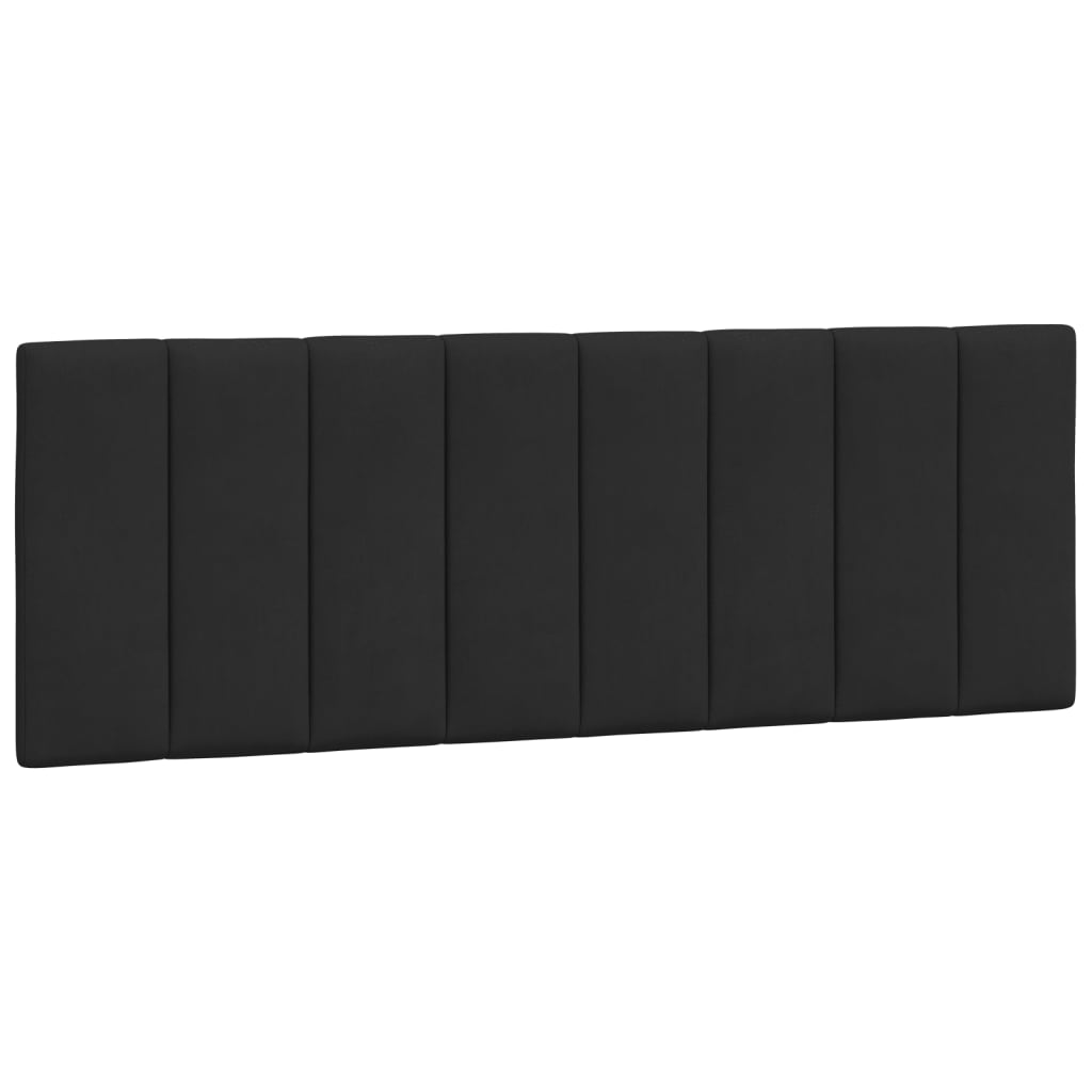 vidaXL Pat cu saltea, negru, 140x200 cm, catifea