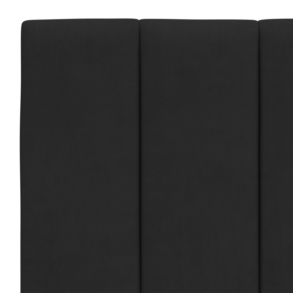 vidaXL Pat cu saltea, negru, 140x200 cm, catifea