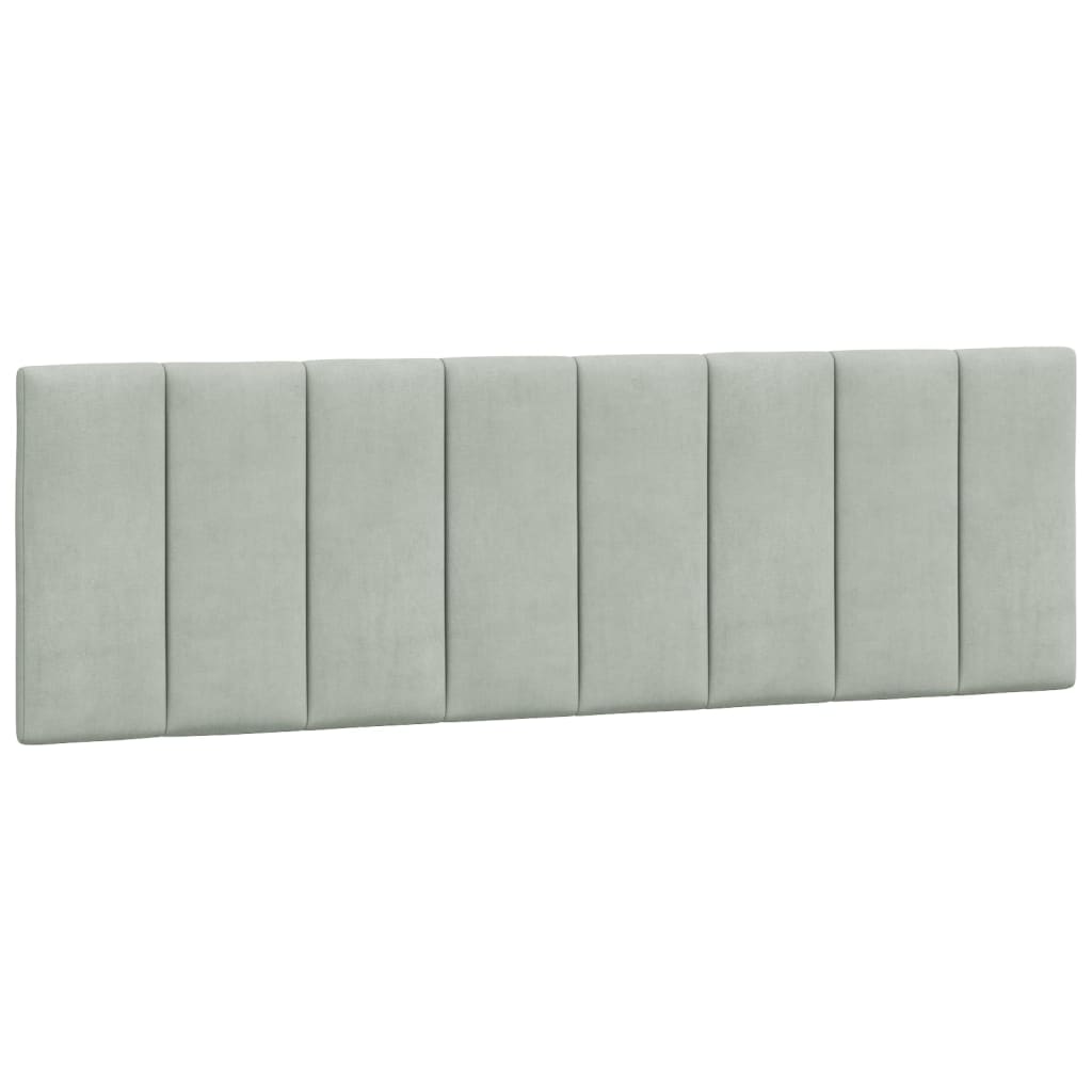 vidaXL Pat cu saltea, gri deschis, 160x200 cm, catifea vidaXL Pat cu saltea, gri deschis, 160x200 cm, catifea