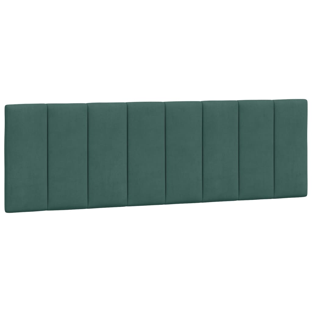 vidaXL Pat cu saltea, verde închis, 160x200 cm, catifea