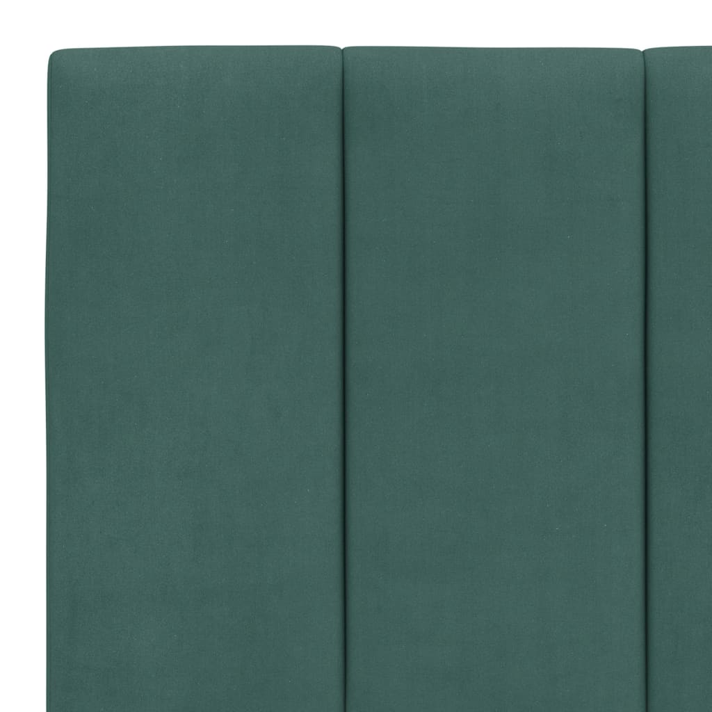 vidaXL Pat cu saltea, verde închis, 160x200 cm, catifea