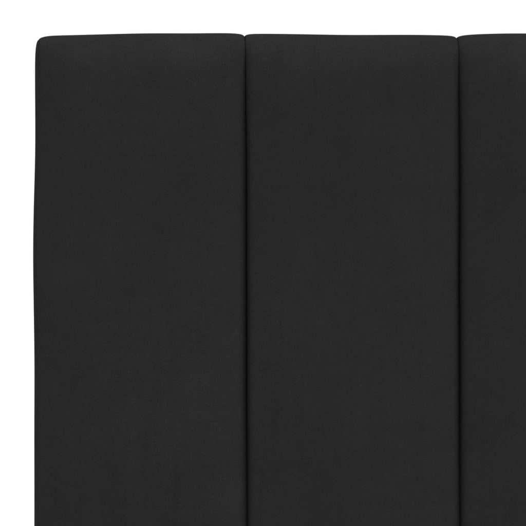 vidaXL Pat cu saltea, negru, 180x200 cm, catifea