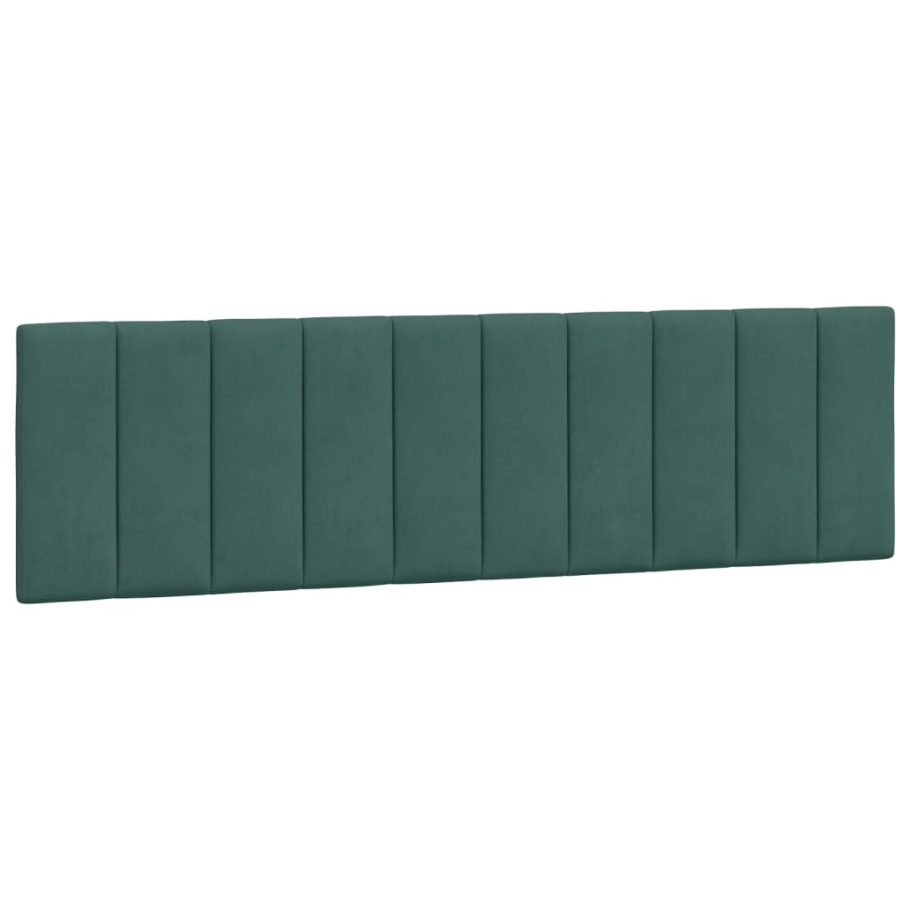 vidaXL Pat cu saltea, verde închis, 180x200 cm, catifea