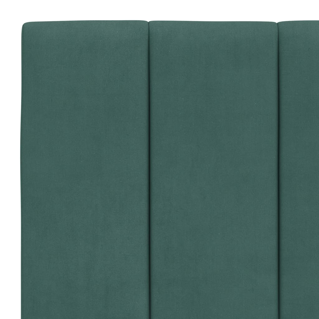vidaXL Pat cu saltea, verde închis, 180x200 cm, catifea