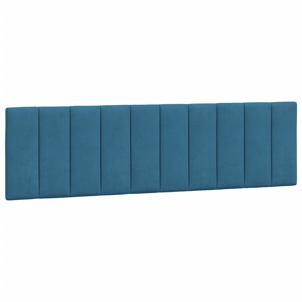 vidaXL Pat cu saltea, albastru, 180x200 cm, catifea vidaXL Pat cu saltea, albastru, 180x200 cm, catifea