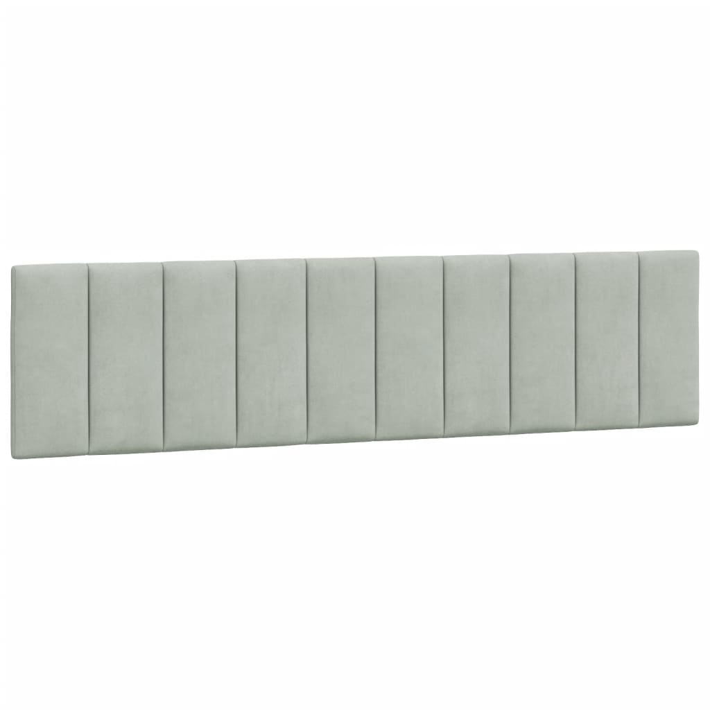 vidaXL Pat cu saltea, gri deschis, 200x200 cm, catifea vidaXL Pat cu saltea, gri deschis, 200x200 cm, catifea