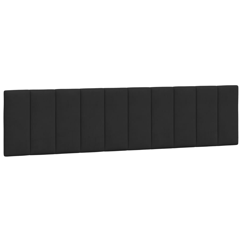 vidaXL Pat cu saltea, negru, 200x200 cm, catifea