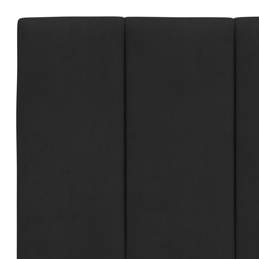 vidaXL Pat cu saltea, negru, 200x200 cm, catifea