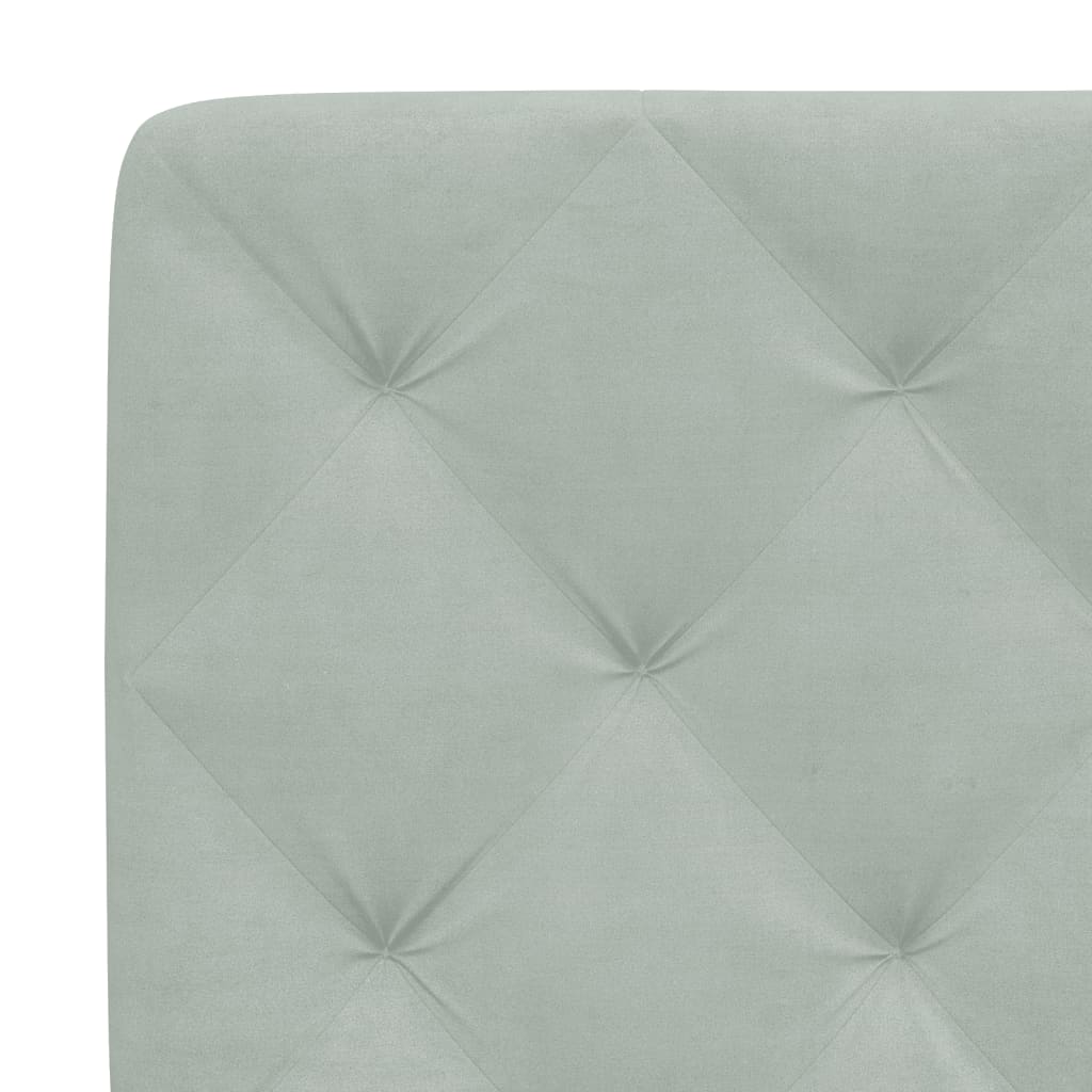 vidaXL Pat cu saltea, gri deschis, 80x200 cm, catifea vidaXL Pat cu saltea, gri deschis, 80x200 cm, catifea