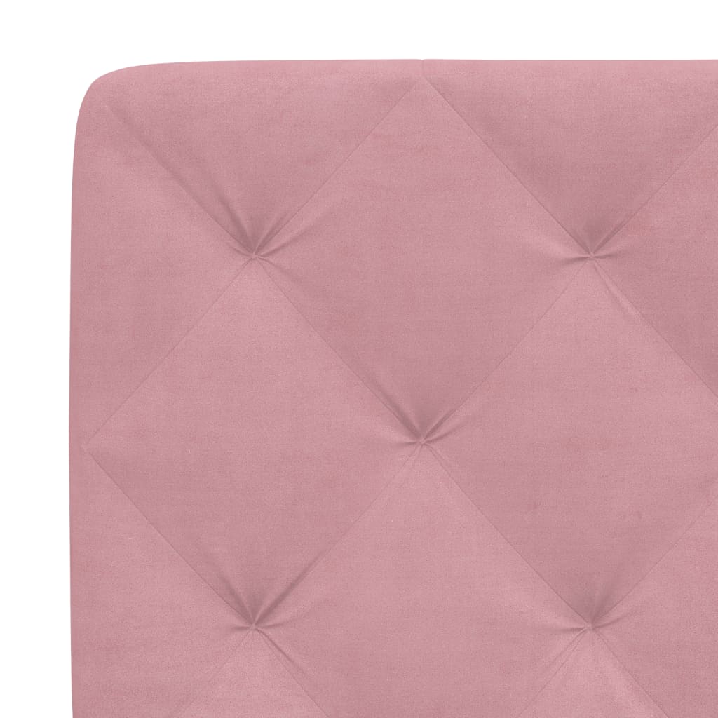 vidaXL Pat cu saltea, roz, 80x200 cm, catifea vidaXL Pat cu saltea, roz, 80x200 cm, catifea