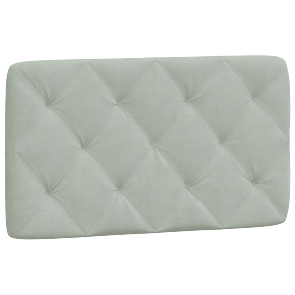 vidaXL Pat cu saltea, gri deschis, 90x190 cm, catifea