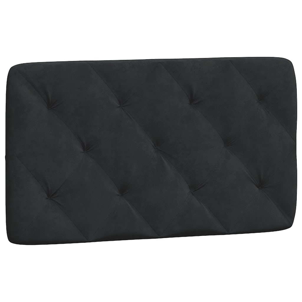vidaXL Pat cu saltea, negru, 90x190 cm, catifea