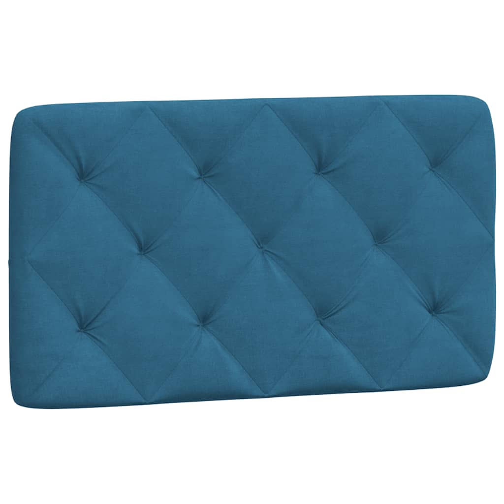 vidaXL Pat cu saltea, albastru, 90x190 cm, catifea