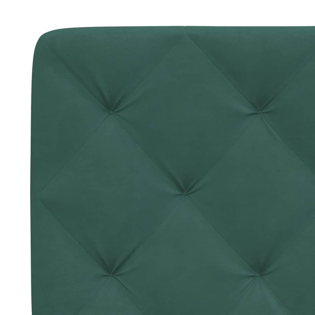 vidaXL Pat cu saltea, verde închis, 90x200 cm, catifea