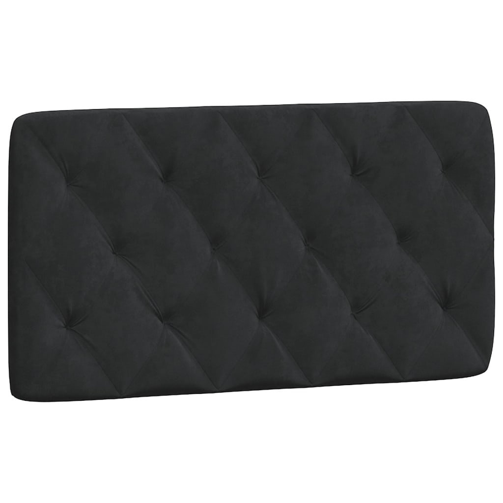 vidaXL Pat cu saltea, negru, 100x200 cm, catifea