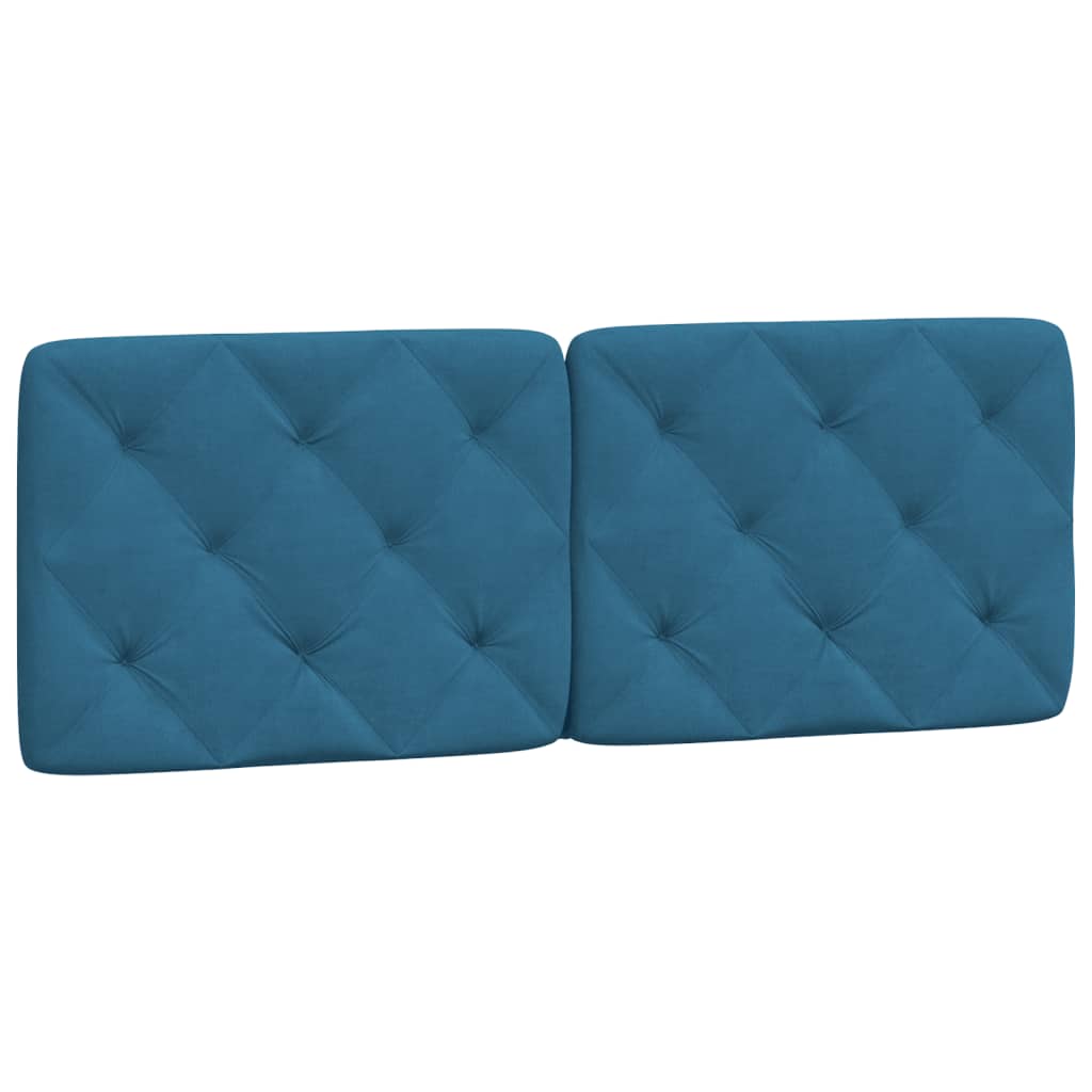 vidaXL Pat cu saltea, albastru, 120x200 cm, catifea vidaXL Pat cu saltea, albastru, 120x200 cm, catifea