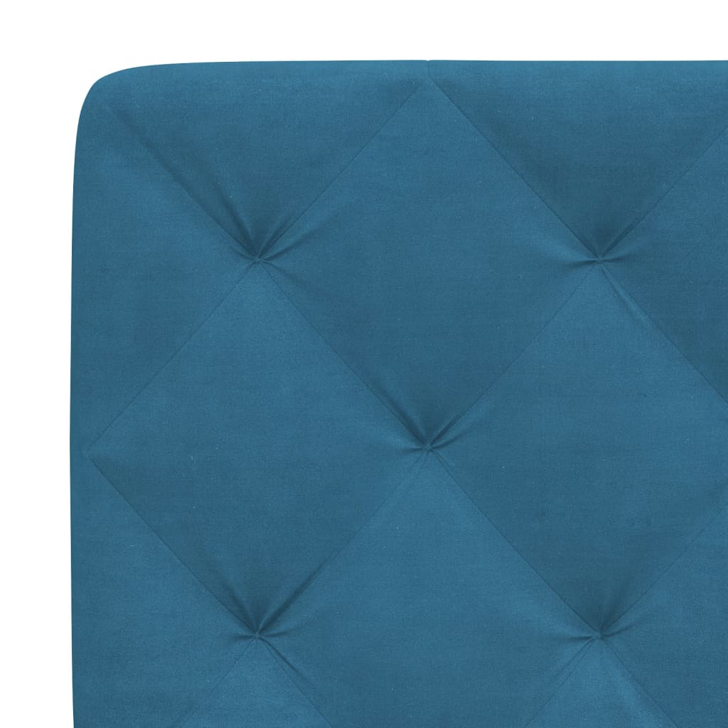 vidaXL Pat cu saltea, albastru, 120x200 cm, catifea vidaXL Pat cu saltea, albastru, 120x200 cm, catifea