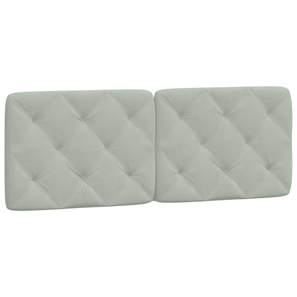 vidaXL Pat cu saltea, gri deschis, 140x190 cm, catifea vidaXL Pat cu saltea, gri deschis, 140x190 cm, catifea