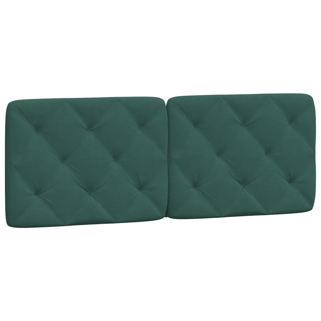 vidaXL Pat cu saltea, verde închis, 140x190 cm, catifea