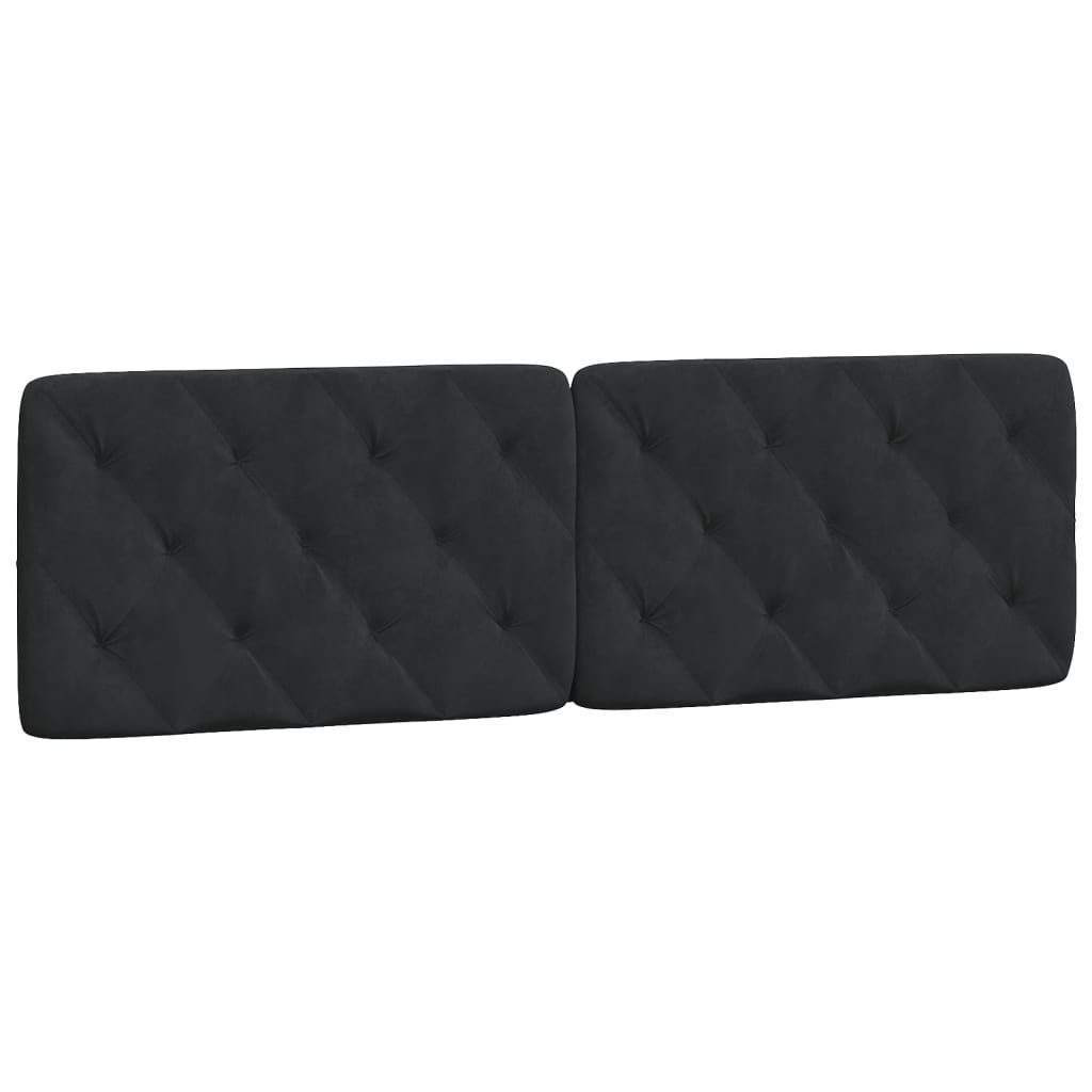 vidaXL Pat cu saltea, negru, 160x200 cm, catifea