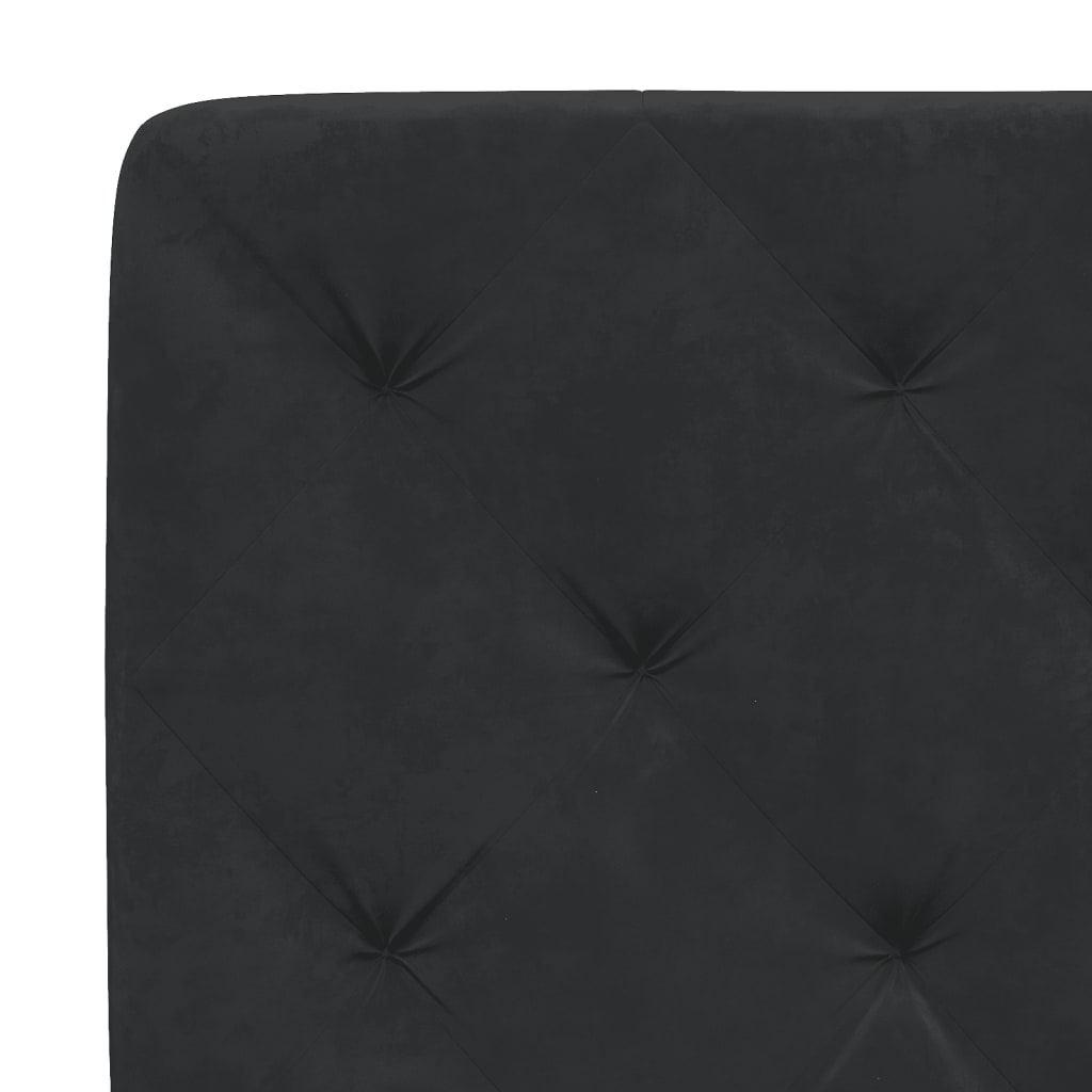 vidaXL Pat cu saltea, negru, 160x200 cm, catifea
