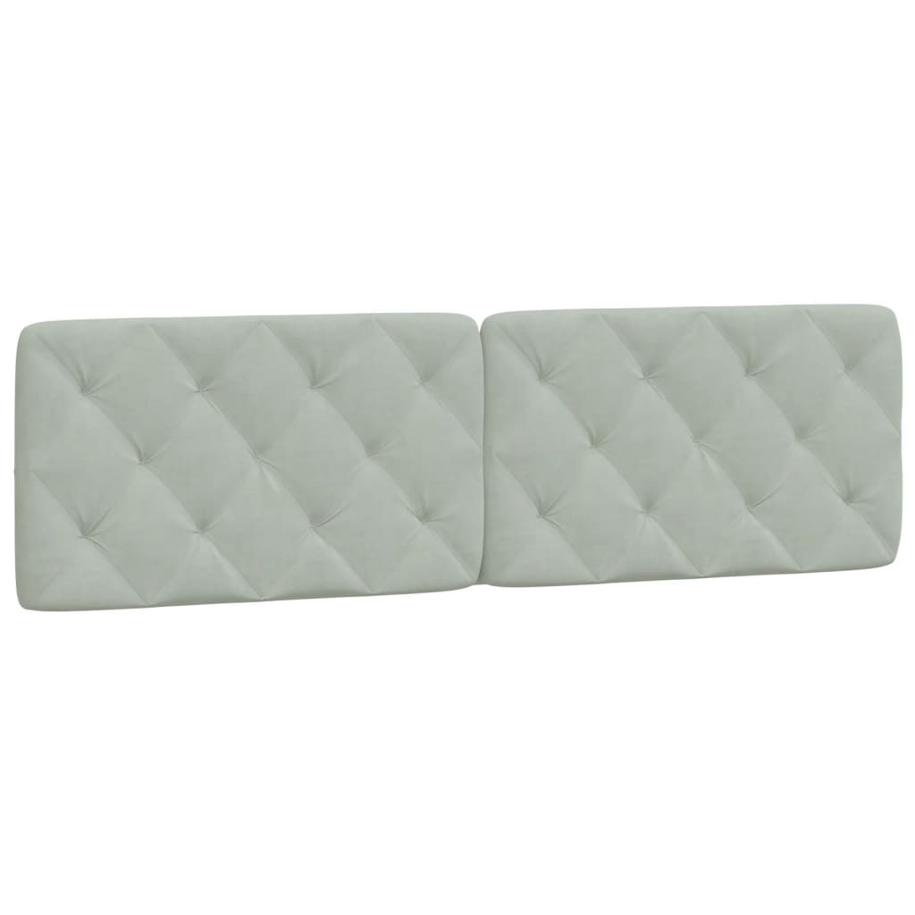 vidaXL Pat cu saltea, gri deschis, 180x200 cm, catifea vidaXL Pat cu saltea, gri deschis, 180x200 cm, catifea