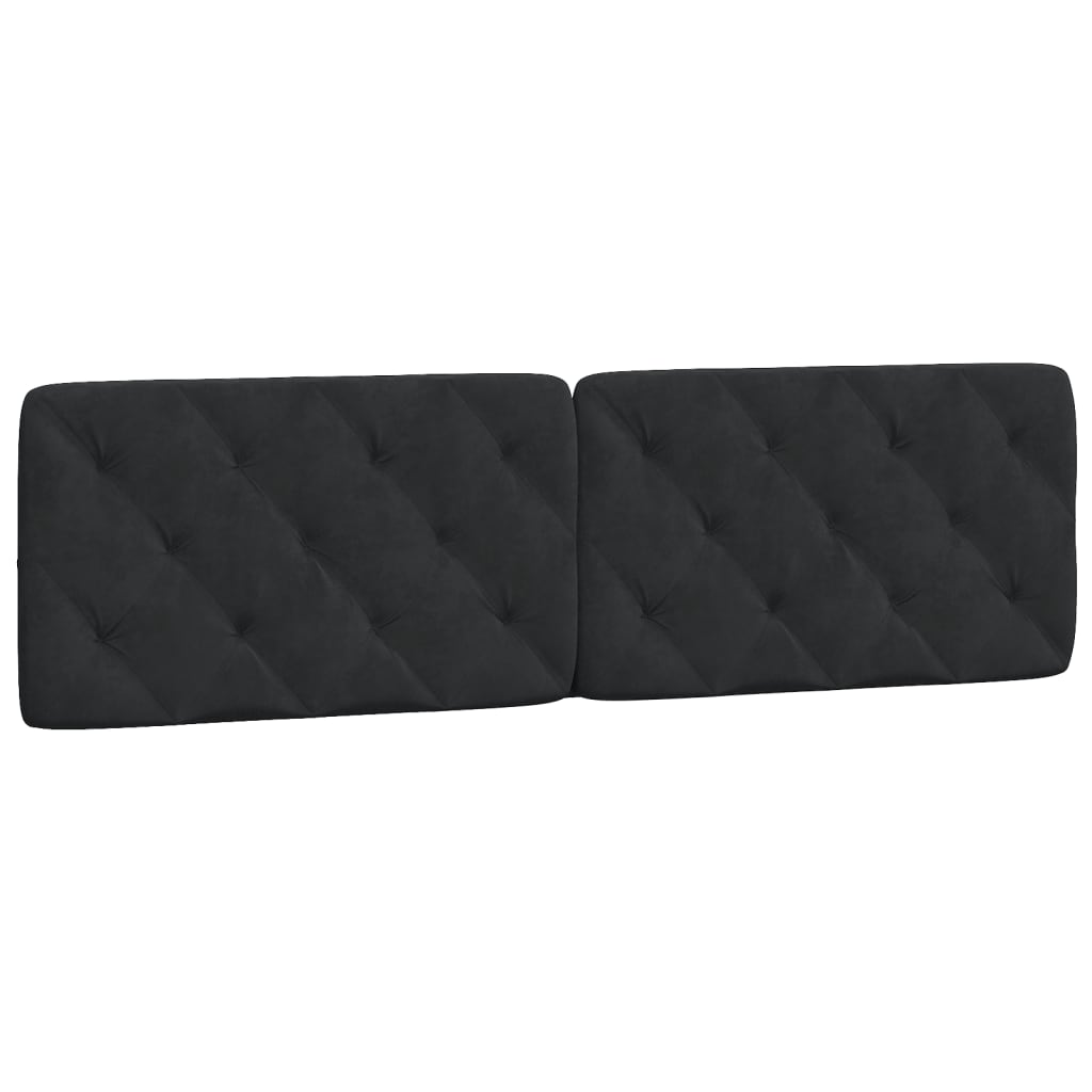 vidaXL Pat cu saltea, negru, 180x200 cm, catifea
