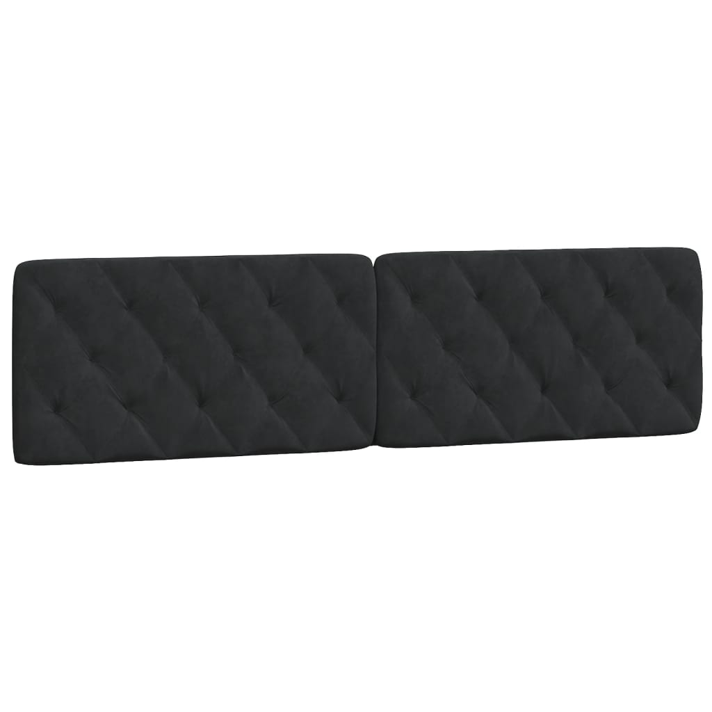 vidaXL Pat cu saltea, negru, 200x200 cm, catifea vidaXL Pat cu saltea, negru, 200x200 cm, catifea