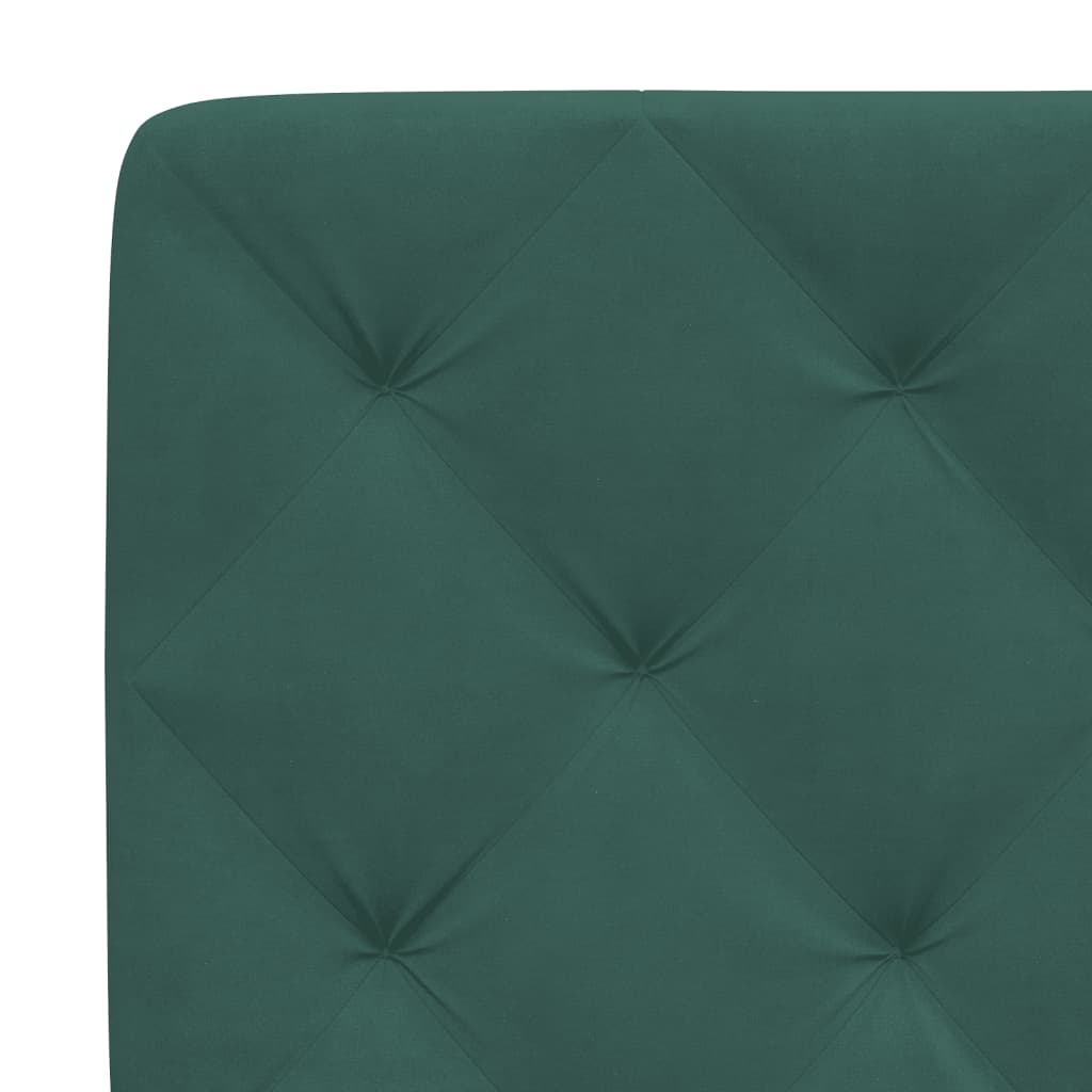 vidaXL Pat cu saltea, verde închis, 200x200 cm, catifea