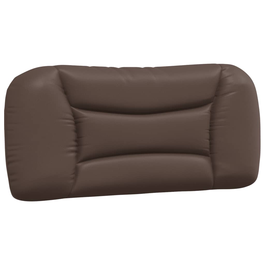 vidaXL Pat cu saltea, maro, 90x190 cm, piele ecologică
