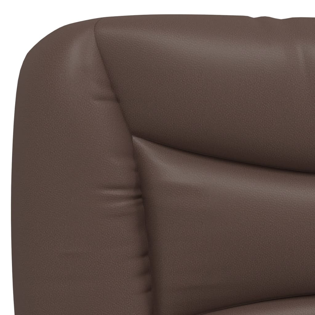 vidaXL Pat cu saltea, maro, 90x190 cm, piele ecologică