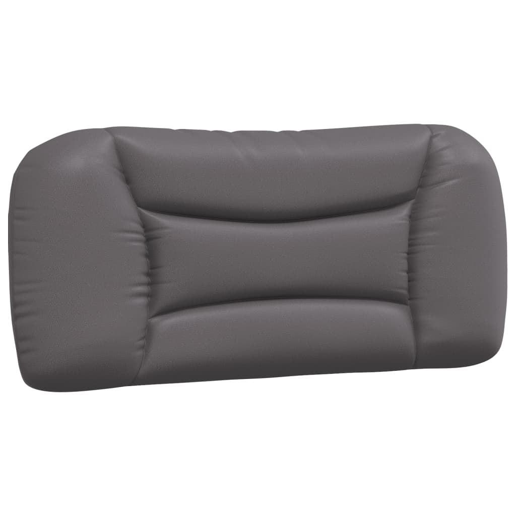 vidaXL Pat cu saltea, gri, 90x190 cm, piele ecologică vidaXL Pat cu saltea, gri, 90x190 cm, piele ecologică