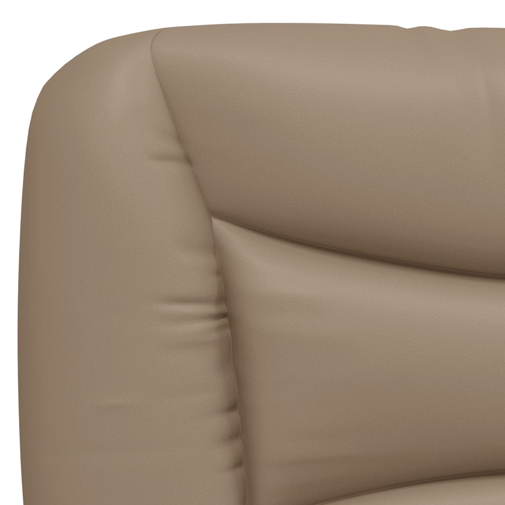 vidaXL Pat cu saltea, cappuccino, 90x190 cm piele ecologică