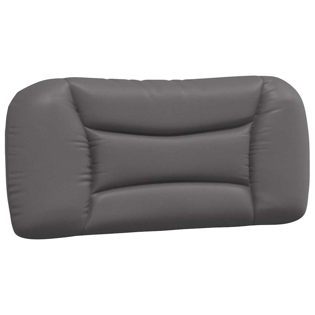 vidaXL Pat cu saltea, gri, 90x200 cm, piele ecologică vidaXL Pat cu saltea, gri, 90x200 cm, piele ecologică