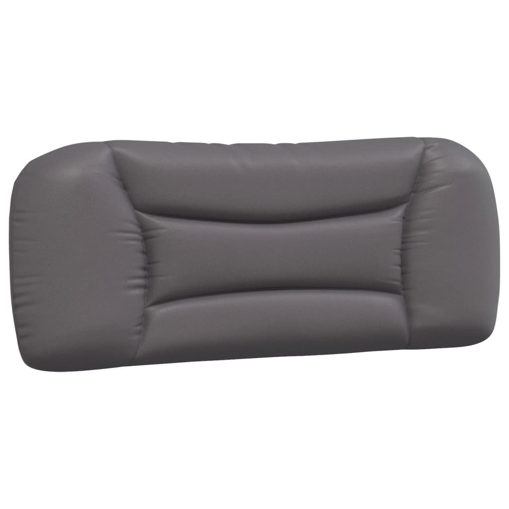vidaXL Pat cu saltea, gri, 100x200 cm, piele ecologică vidaXL Pat cu saltea, gri, 100x200 cm, piele ecologică