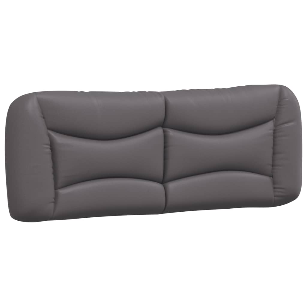 vidaXL Pat cu saltea, gri, 120x200 cm, piele ecologică vidaXL Pat cu saltea, gri, 120x200 cm, piele ecologică