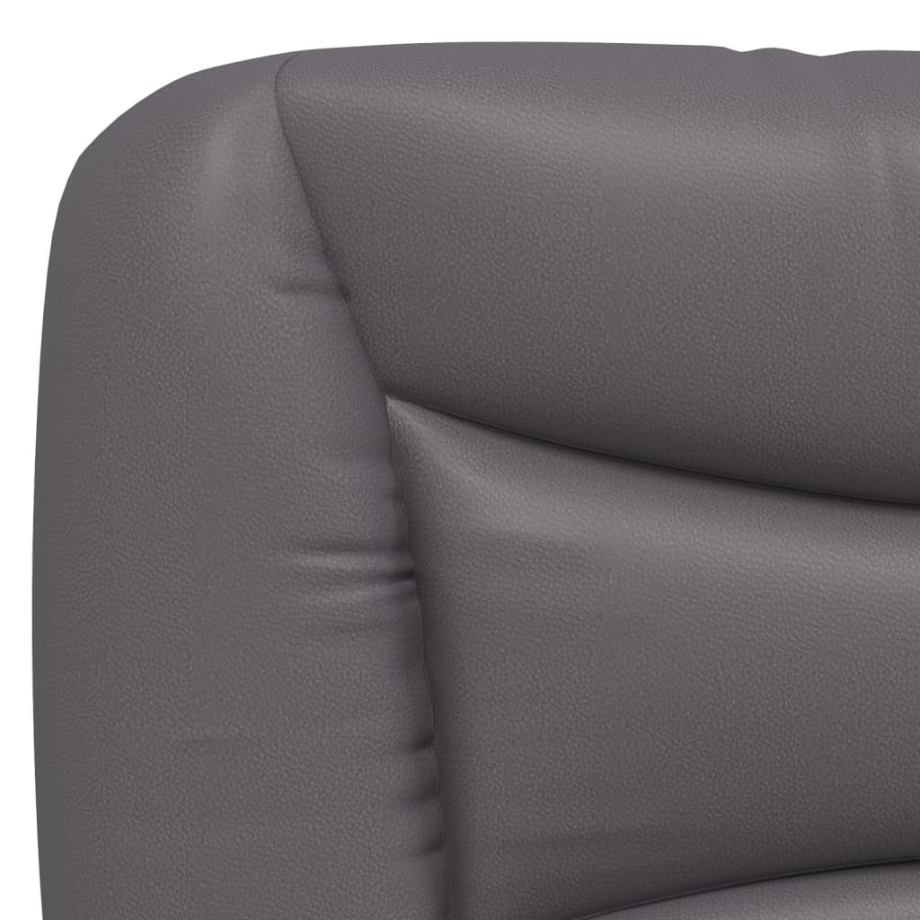 vidaXL Pat cu saltea, gri, 120x200 cm, piele ecologică vidaXL Pat cu saltea, gri, 120x200 cm, piele ecologică
