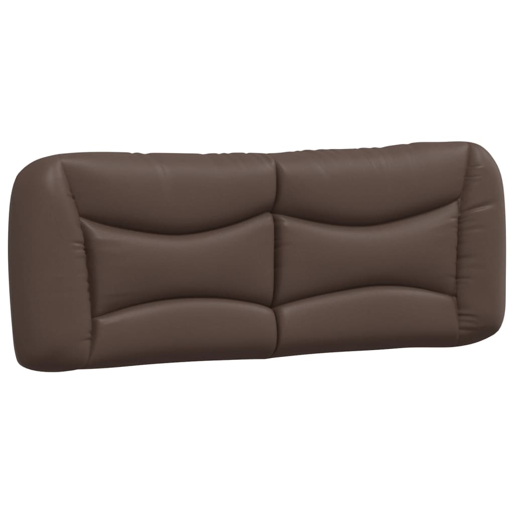 vidaXL Pat cu saltea, maro, 140x190 cm, piele ecologică vidaXL Pat cu saltea, maro, 140x190 cm, piele ecologică