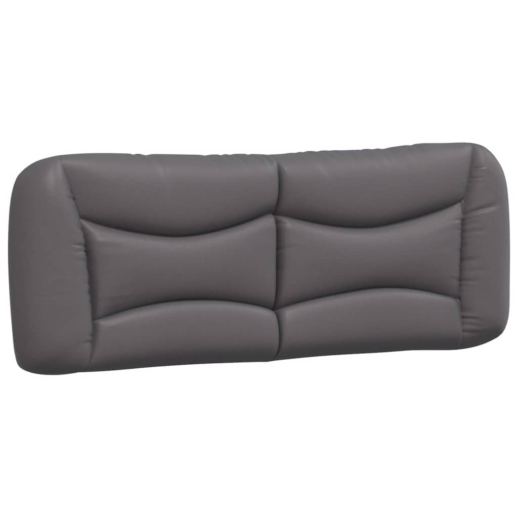 vidaXL Pat cu saltea, gri, 140x200 cm, piele ecologică vidaXL Pat cu saltea, gri, 140x200 cm, piele ecologică