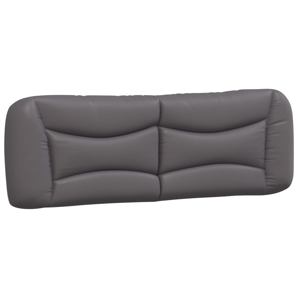 vidaXL Pat cu saltea, gri, 160x200 cm, piele ecologică vidaXL Pat cu saltea, gri, 160x200 cm, piele ecologică